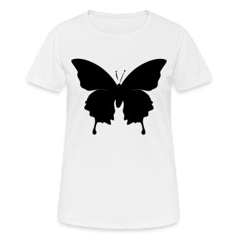 silhouette de papillon - T-shirt respirant Femme - blanc - Devant - AI Model Female 172 dark (172cm)