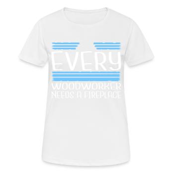 cool logging lumberjackwoodworking - Women's Breathable T-Shirt - white - Front - AI Model Female 172 dark (172cm)