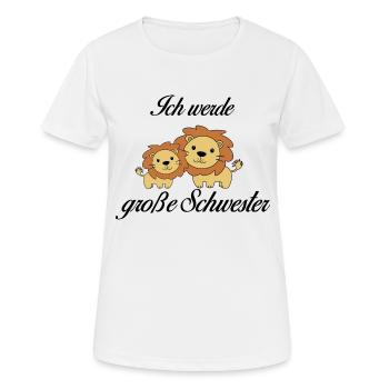 Große Schwester - Frauen T-Shirt atmungsaktiv - Weiß - Vorne - AI Model Female 172 dark (172cm)