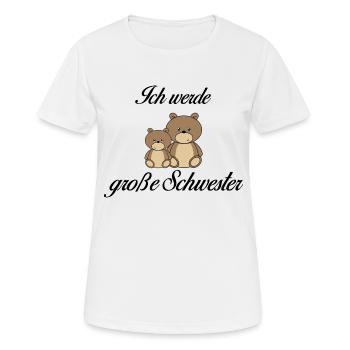 Große Schwester - Frauen T-Shirt atmungsaktiv - Weiß - Vorne - AI Model Female 172 dark (172cm)