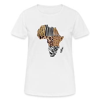 Africa - Women's Breathable T-Shirt - white - Front - AI Model Female 172 dark (172cm)