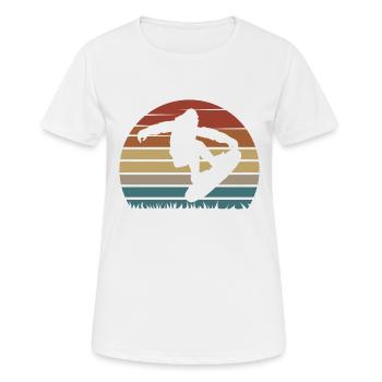 PATINEUR BIGFOOT - T-shirt respirant Femme - blanc - Devant - AI Model Female 172 dark (172cm)