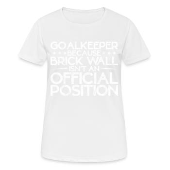 Parce que le mur de briques n’est pas une position officielle 3 - T-shirt respirant Femme - blanc - Devant - AI Model Female 172 dark (172cm)
