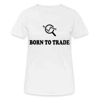 Bitcoin Trading Crypto Stocks - T-shirt respirant Femme - blanc - Devant - AI Model Female 172 dark (172cm)