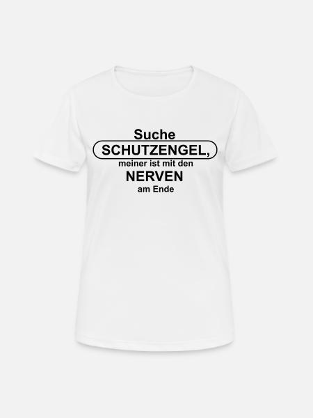 Schutzengel - Frauen T-Shirt atmungsaktiv - Weiß