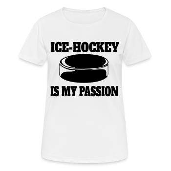 Wintersport Eishockey Eishockeyteam Geschenk - Frauen T-Shirt atmungsaktiv - Weiß - Vorne - AI Model Female 172 dark (172cm)
