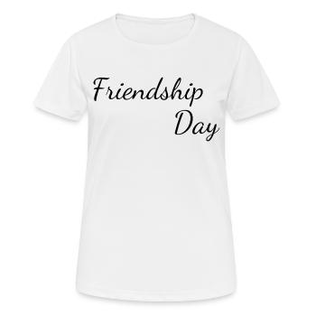 Friendship day - T-shirt respirant Femme - blanc - Devant - AI Model Female 172 dark (172cm)