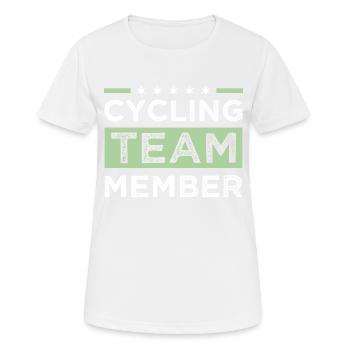 Cycling Team - Frauen T-Shirt atmungsaktiv - Weiß - Vorne - AI Model Female 172 dark (172cm)