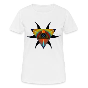 Pyramid of the all-seeing eye - Women's Breathable T-Shirt - white - Front - AI Model Female 172 dark (172cm)