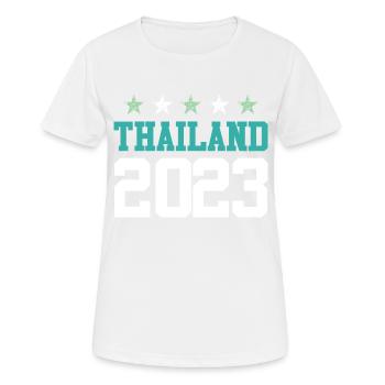 Thailand 2023 - Frauen T-Shirt atmungsaktiv - Weiß - Vorne - AI Model Female 172 dark (172cm)