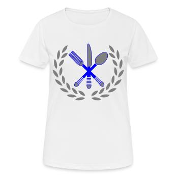Cuisine couverts - T-shirt respirant Femme - blanc - Devant - AI Model Female 172 dark (172cm)
