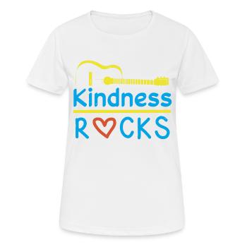 FREUNDLICHKEIT ROCKEN - Frauen T-Shirt atmungsaktiv - Weiß - Vorne - AI Model Female 172 dark (172cm)