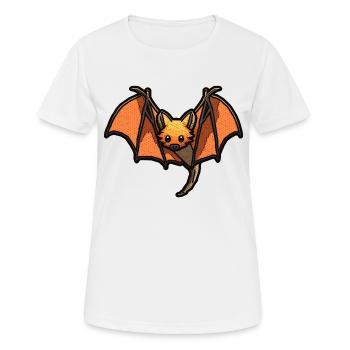 Flughund oder Fledermaus in schöner retro Grafik - Frauen T-Shirt atmungsaktiv - Weiß - Vorne - AI Model Female 172 dark (172cm)