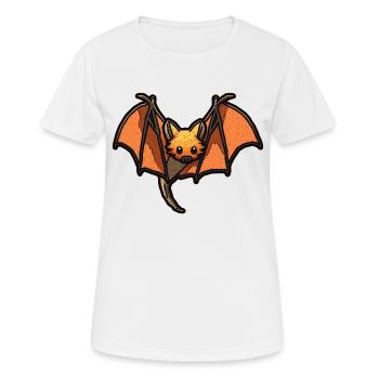Flughund oder fliegender Fuchs mit Flügeln - Frauen T-Shirt atmungsaktiv - Weiß - Vorne - AI Model Female 172 dark (172cm)