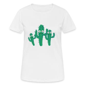 Cactus Family,Mexico,Cacti, Family - Women's Breathable T-Shirt - white - Front - AI Model Female 172 dark (172cm)
