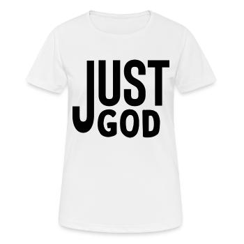 Just God - Women's Breathable T-Shirt - white - Front - AI Model Female 172 dark (172cm)