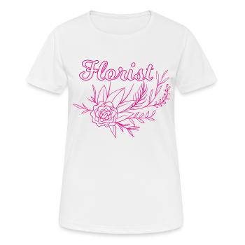 Flower Blume Pflanze - Frauen T-Shirt atmungsaktiv - Weiß - Vorne - AI Model Female 172 dark (172cm)