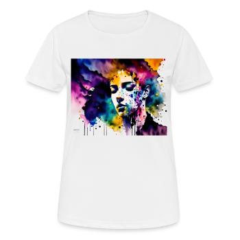 Rêve de couleur - T-shirt respirant Femme - blanc - Devant - AI Model Female 172 dark (172cm)