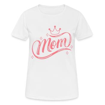 sidback unltd. - Queen Mom - Frauen T-Shirt atmungsaktiv - Weiß - Vorne - AI Model Female 172 dark (172cm)