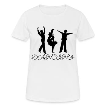 Danse Musique de danse - T-shirt respirant Femme - blanc - Devant - AI Model Female 172 dark (172cm)