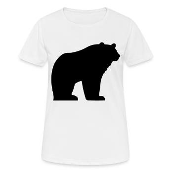 bear - Women's Breathable T-Shirt - white - Front - AI Model Female 172 dark (172cm)