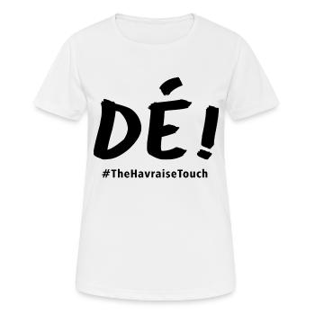 Dé !! - T-shirt respirant Femme - blanc - Devant - AI Model Female 172 dark (172cm)