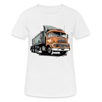 CargoMaster LKW - Frauen T-Shirt atmungsaktiv - Weiß - Vorne - AI Model Female 172 dark (172cm)