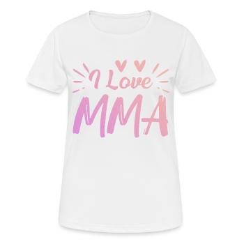 J’aime Mma - T-shirt respirant Femme - blanc - Devant - AI Model Female 172 dark (172cm)