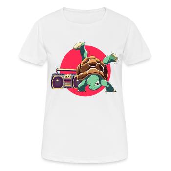Breakdance Turtle Loco Animal Squad - Women's Breathable T-Shirt - white - Front - AI Model Female 172 dark (172cm)
