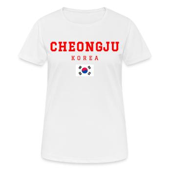 Cheongju, Corée - T-shirt respirant Femme - blanc - Devant - AI Model Female 172 dark (172cm)