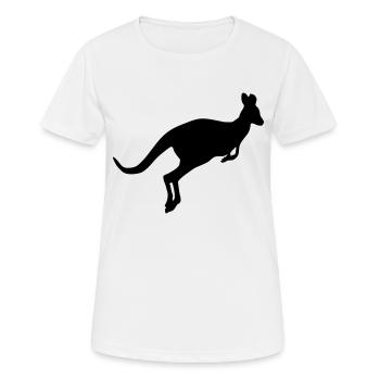 kangaroo 01 - Frauen T-Shirt atmungsaktiv - Weiß - Vorne - AI Model Female 172 dark (172cm)