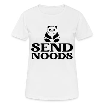 Send Noods Panda - Frauen T-Shirt atmungsaktiv - Weiß - Vorne - AI Model Female 172 dark (172cm)