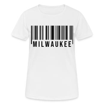 Milwaukee Barcode - Women's Breathable T-Shirt - white - Front - AI Model Female 172 dark (172cm)