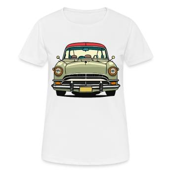 Voiture de collection - T-shirt respirant Femme - blanc - Devant - AI Model Female 172 dark (172cm)