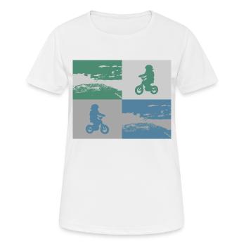Junior Biker Pop Art metallic - Women's Breathable T-Shirt - white - Front - AI Model Female 172 dark (172cm)