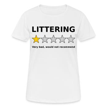 Gegen Anti Umweltverschmutzung 1 Stern Bewertung - Frauen T-Shirt atmungsaktiv - Weiß - Vorne - AI Model Female 172 dark (172cm)