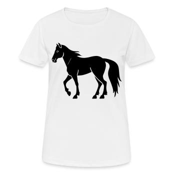 Cheval - T-shirt respirant Femme - blanc - Devant - AI Model Female 172 dark (172cm)