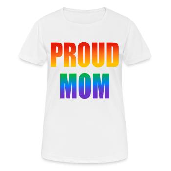 Stolze Mutter schwuler Regenbogen - Frauen T-Shirt atmungsaktiv - Weiß - Vorne - AI Model Female 172 dark (172cm)