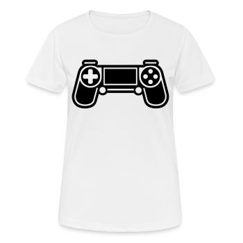 manette de jeux vidéo - T-shirt respirant Femme - blanc - Devant - AI Model Female 172 dark (172cm)