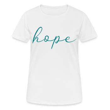 espoir - T-shirt respirant Femme - blanc - Devant - AI Model Female 172 dark (172cm)