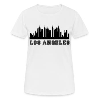 Los Angeles - T-shirt respirant Femme - blanc - Devant - AI Model Female 172 dark (172cm)