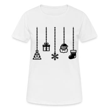 Hanging décor Christmas decoration - Women's Breathable T-Shirt - white - Front - AI Model Female 172 dark (172cm)
