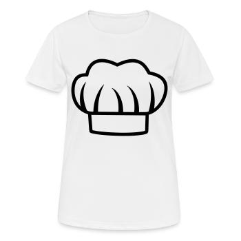 Toque Chef de cuisine - T-shirt respirant Femme - blanc - Devant - AI Model Female 172 dark (172cm)