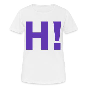 H point d'exclamation - T-shirt respirant Femme - blanc - Devant - AI Model Female 172 dark (172cm)