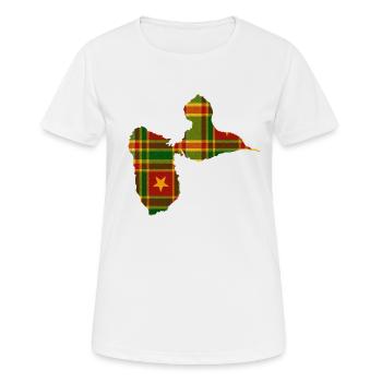 Guadeloupe - Frauen T-Shirt atmungsaktiv - Weiß - Vorne - AI Model Female 172 dark (172cm)