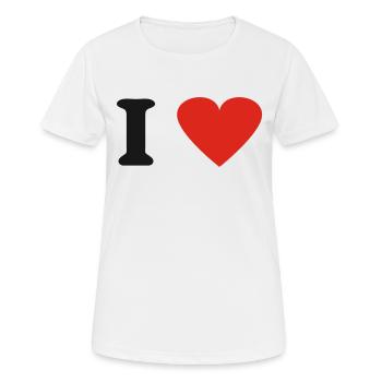 I Love - T-shirt respirant Femme - blanc - Devant - AI Model Female 172 dark (172cm)
