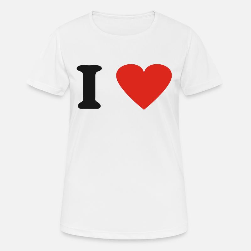 I Love - Women's Breathable T-Shirt - white
