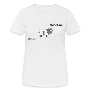 wool sheep - Women's Breathable T-Shirt - white - Front - AI Model Female 172 dark (172cm)