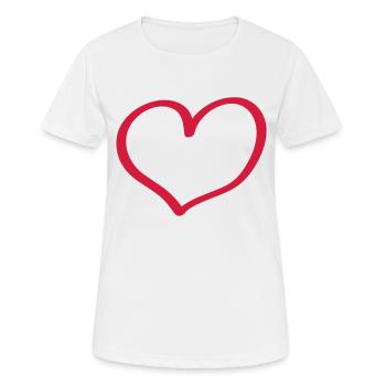 amour - T-shirt respirant Femme - blanc - Devant - AI Model Female 172 dark (172cm)
