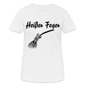 heißer-feger - Frauen T-Shirt atmungsaktiv - Weiß - Vorne - AI Model Female 172 dark (172cm)